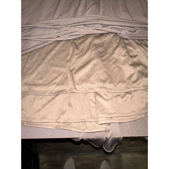 La Femme Cocoa Brown 3/4 Sleeve Ruched Jersey Column Gown Size 8 $365. 14 - Picture 9 of 12